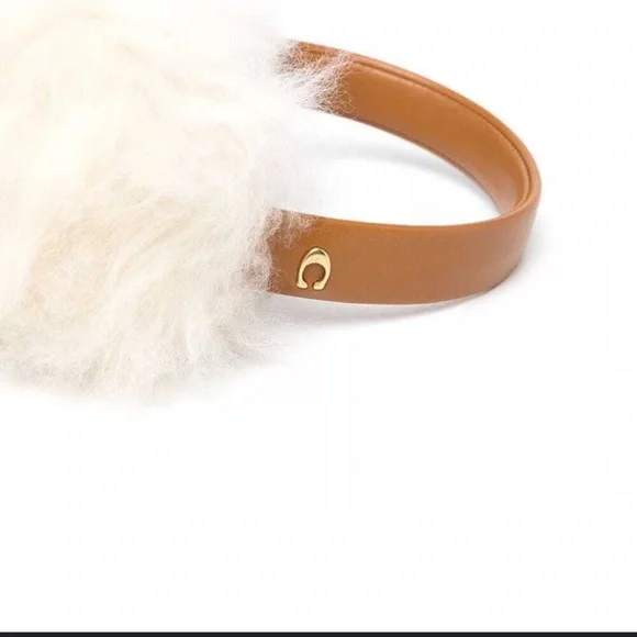 Coach Tan and Cream Fur Earmuffs